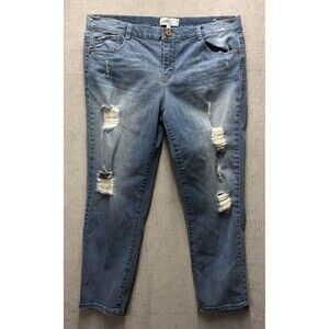 Jolt Denim Jeans Size 13 Factory Destroyed Med Light Wash Cologne Smell